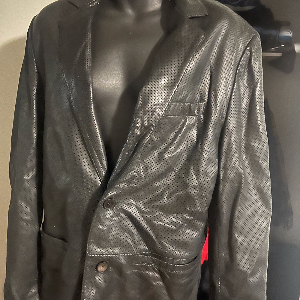 Andrew Marc leather blazer